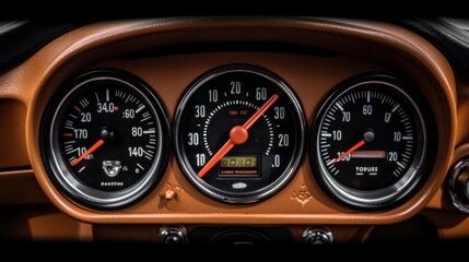 Classic Car Dashboard Gauges