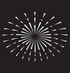 Firework line icon set.