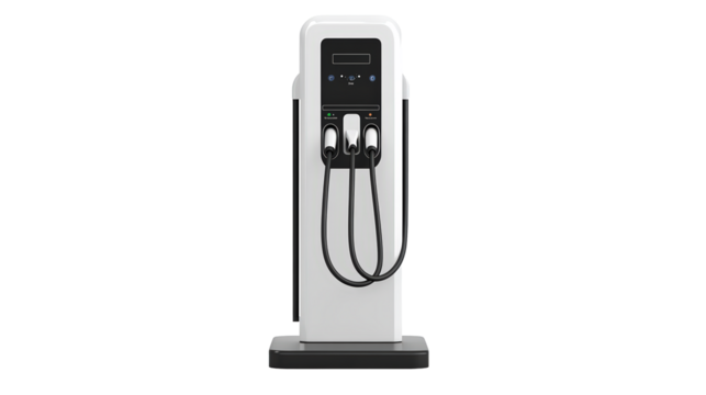  Modern, electric, car, charging, station, isolated, white background, electricity,electric,energy,cable,recharge,car,eco,vehicle,auto,transportation,power,modern,battery,plug,supply,charger,technolog