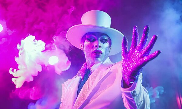 Drag queen in night club.