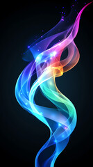Naklejka premium colorful smoke, AI generated