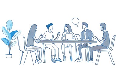 Group of People Having a Conversation