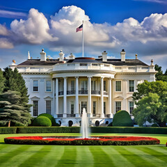 castle with white house background