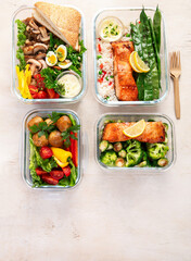 Healthy high protein meal prep.