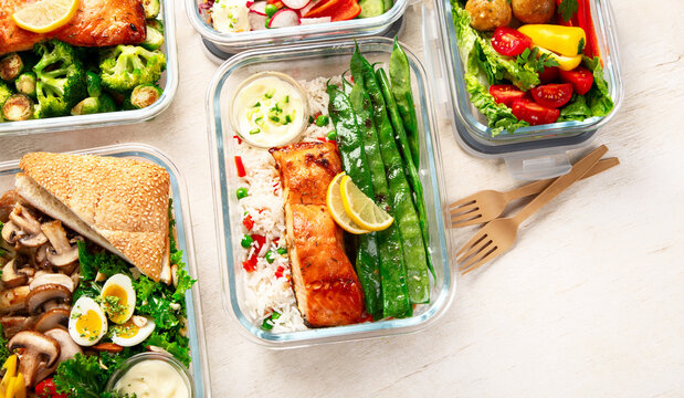 Healthy high protein meal prep.