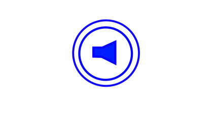  sound icon audio music speech frequency speaker animation and white background.