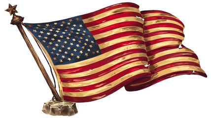 Torn American Flag Image
