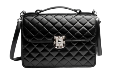 Designer Diamond Pattern Purse Luxury Quilted on white background