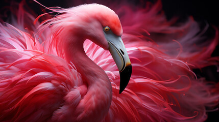Fototapeta premium close up of a flamingo