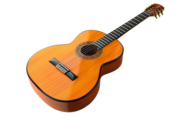 Fototapeta premium Classic Six-Stringed guiter Instrument on white background