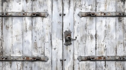 Rustic Wooden Door with Iron Accents