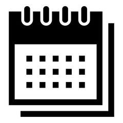 Calendar icon isolated on white background