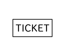 シンプルなチケットのアイコンイラスト　ベクター
