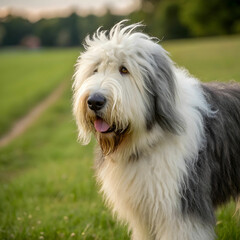 The Old English Sheepdog is a large, affectionate dog known for its distinctive fluffy coat, intelligence.