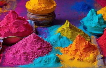 Freeze motion of colored powder explosions isolated