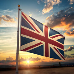 The United Kingdom flag, known as the Union Jack, combines the crosses.