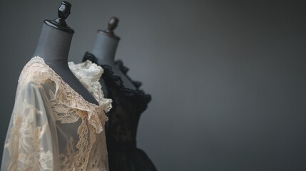 Elegant Dresses on Mannequins