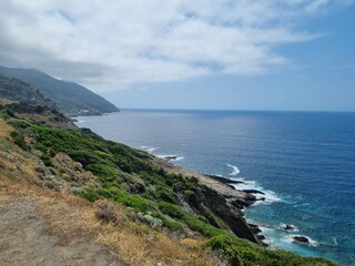 west side of Cap Corse - Coastline - coastal landscape with sea