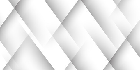 Abstract white background design with layers of textured white transparent material in triangle and squares shapes. White color technology concept geometric line vector white light grey background.	
