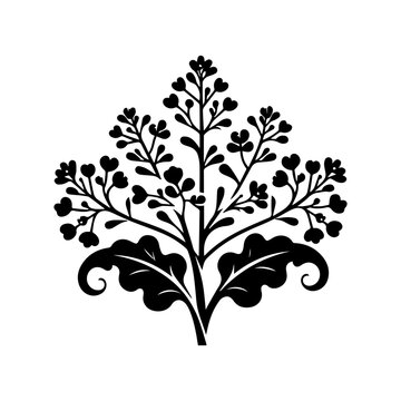 Simple Vector Icon of a kanola flower &ndash; Logo Design Illustration