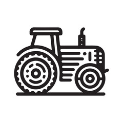 Obraz premium a simple illustration of farmer tractor - vector logo design