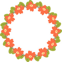 Round Floral Frame
