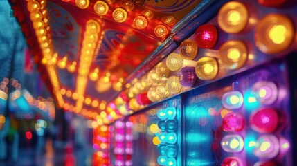 Fototapeta premium Colorful lights illuminate the night. AI.