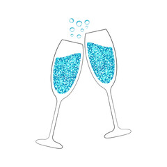  Sparkling champagne glasses