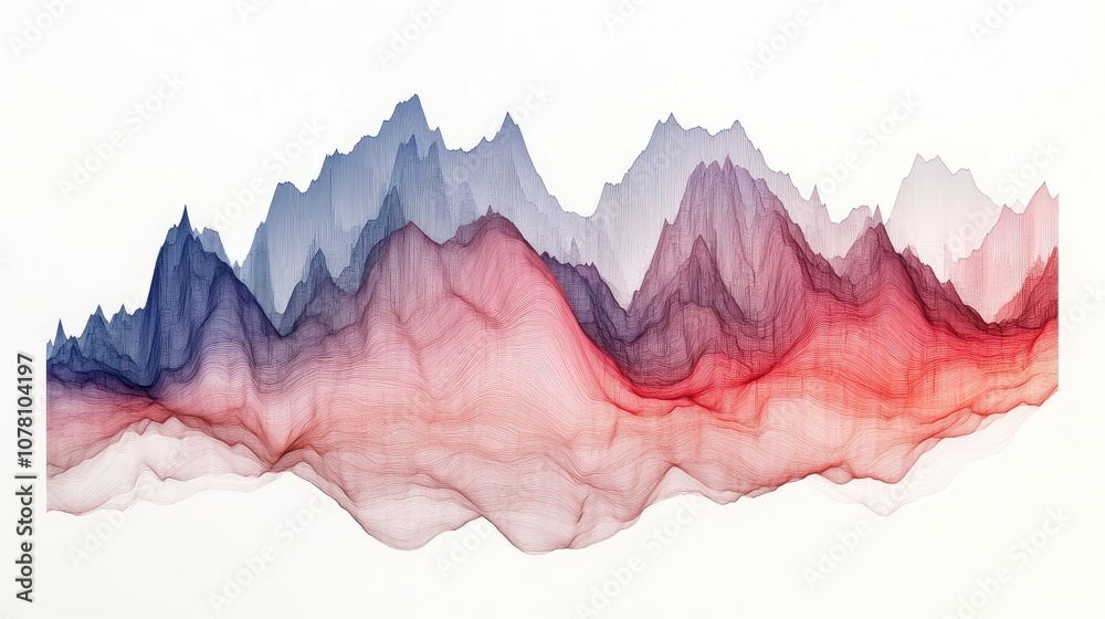 Poster Abstract Sound Wave Visual Representation with Gradient Colors Illustrating Sound Frequencies and Depth in Artistic and Modern Style for Creative Projects