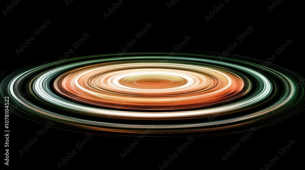 Poster abstract circular motion of colorful light rays creating a stunning visual effect of fluid dynamics 
