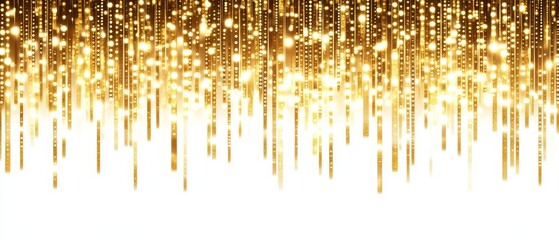 Naklejka premium A gold and white background with a lot of sparkles