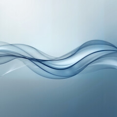 Obraz premium Abstract blue waves on a blue background with a gradient
