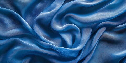 Obraz premium Soft flowing blue fabric texture