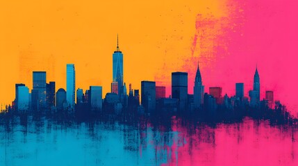 Exploring the Artistic Blend of Vibrant Cityscapes and Abstract Colors Under a Stunning Sky. Cost of Capital, Capital Structure, Growth Concept