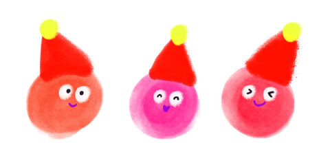 Cute characters enjoying a party