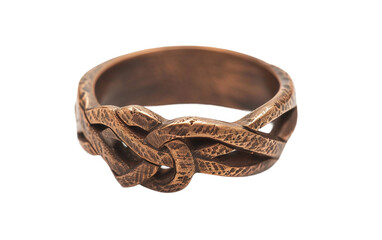 Unique Celtic Design Thumb Ring on white background