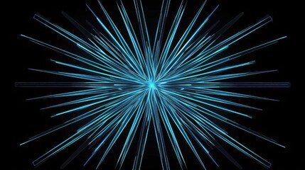 Obraz premium Abstract Blue Light Burst