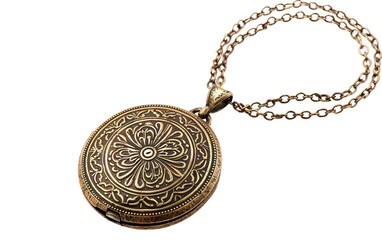 Old-fashioned Locket Jewelry on white background