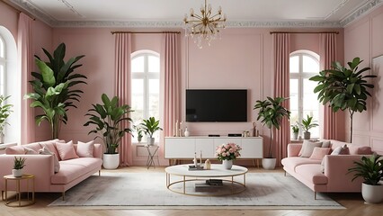 modern living room with fireplace