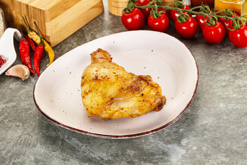 Roasted chicken leg with spices