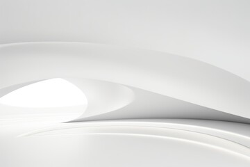 Obraz premium White Curved Opening White Abstract Wave Background
