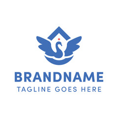 Droplet Swan Logo, symbolizing purity, elegance, and fluidity