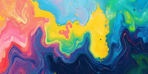 Minimalistic colorful paint swirls