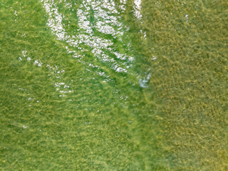 Beautiful sea surface in summer season seascape background ,Nature sea beach background,High angle view waves seascape nature view