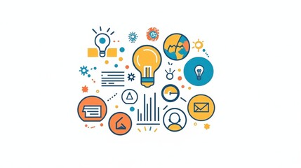 Abstract Illustration of Ideas, Innovation, and Growth