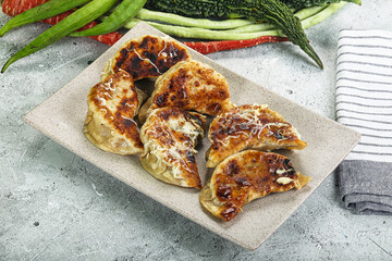 Japanese cuisine - traditional Gyoza dumplings