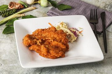 Tonkatsu fried cutlet with cabbage