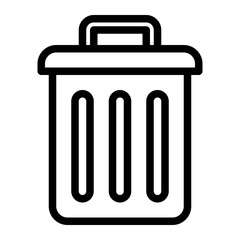 Trash Can Public Facility icon illustration 