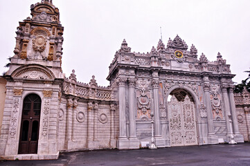 Gate of Dolmabahce Palace in Istanbul, Turkey