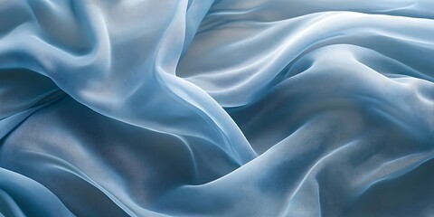 Obraz premium Soft flowing blue fabric texture